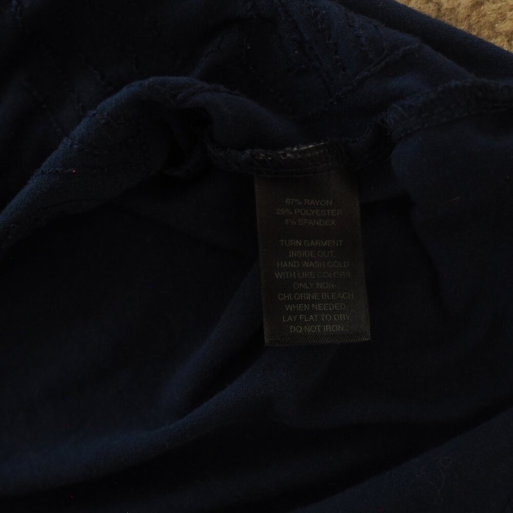 White House Black Market Bedazzled Blue Sequin Short Sleeve Sparkle Top Size XXS - Picture 5 of 8